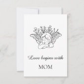 Minimalist Mother`s Day Quote  サンキューカード (正面)