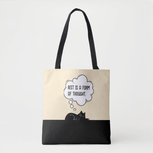 Minimalist Motivational Cat Quote Humor Gift トートバッグ (正面)