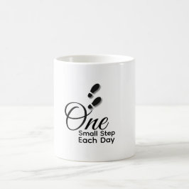 Minimalist Motivational Mug – One Small Step Each  コーヒーマグカップ