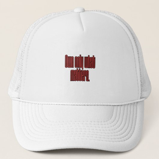 Minimalist Motivational Quote Baseball Cap — Moder キャップ (正面)