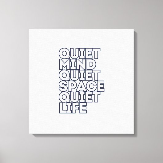 Minimalist Motivational Quote Square Canvas キャンバスプリント (正面)