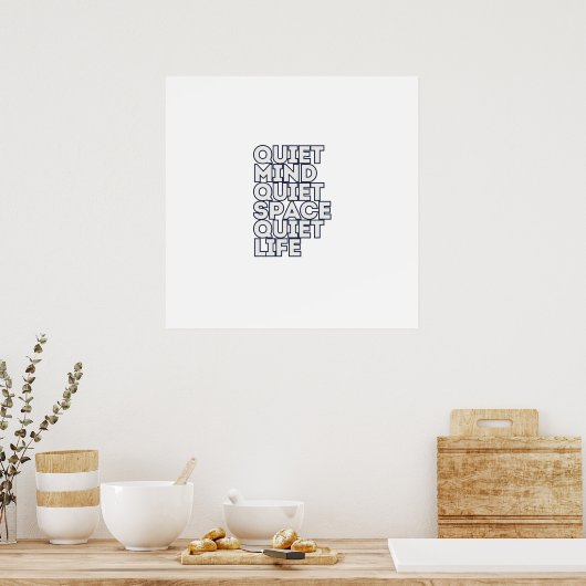 Minimalist Motivational Quote Square Canvas ポスター (キッチン)