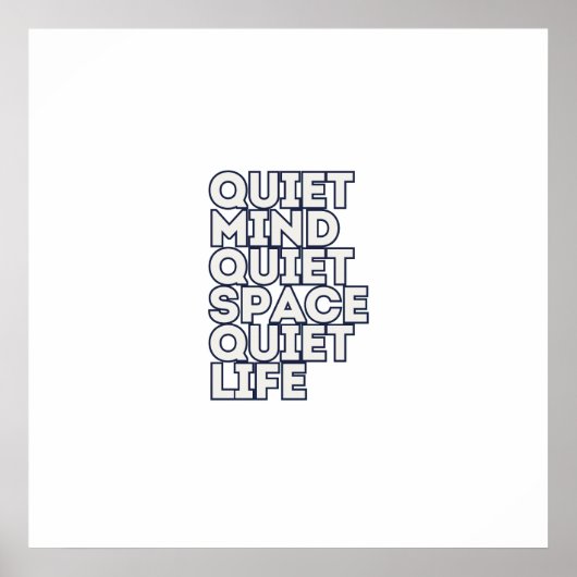 Minimalist Motivational Quote Square Canvas ポスター (正面)