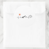minimalist mountain ラウンドシール (バッグ)