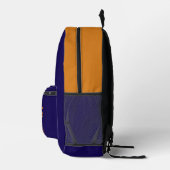 Minimalist Mountain Hiking  blue orange Backpack プリントバックパック (右)