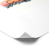 Minimalist Mountain Sunset - Retro Nature Art Desi ポスター (角)