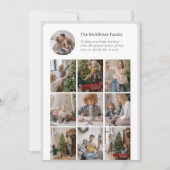 Minimalist Multi-Photo Holiday Card Nine Grid シーズンカード (正面)