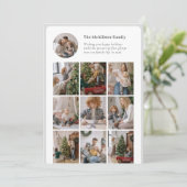Minimalist Multi-Photo Holiday Card Nine Grid シーズンカード (スタンド正面)