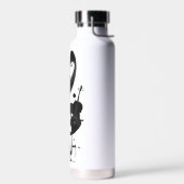 Minimalist Musical Treble Clef Art - Saxophone  ウォーターボトル (左面)