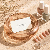 Minimalist Nail Artist Technician Luxe Ivory 名刺