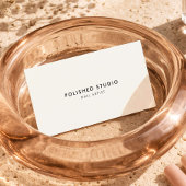 Minimalist Nail Artist Technician Luxe Ivory 名刺