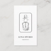 Minimalist Nail Technician Card with QR Code 名刺 (正面)