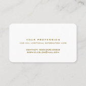 Minimalist Name in Modern Font  コーリングカード (裏面)