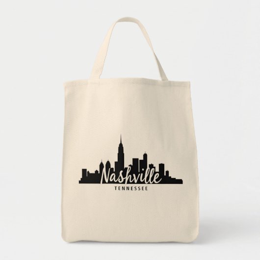 Minimalist Nashville Skyline, Tennessee City   トートバッグ (正面)