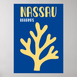 Minimalist Nassau Poster – Tropical Bahamas Wall ポスター