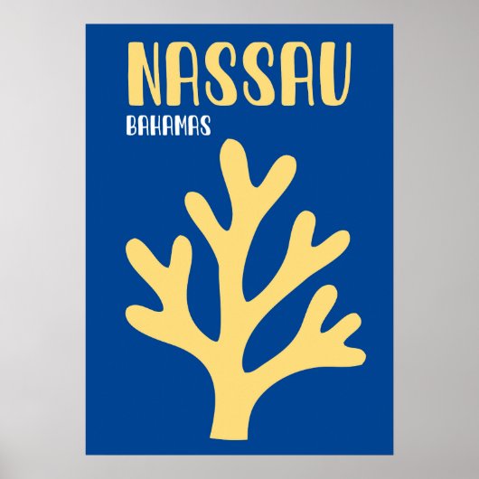 Minimalist Nassau Poster – Tropical Bahamas Wall ポスター (正面)