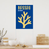 Minimalist Nassau Poster – Tropical Bahamas Wall ポスター (キッチン)