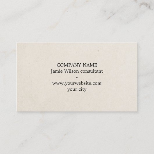 Minimalist Natural Beige Black QR code Networking 名刺 (裏面)