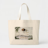 Minimalist Nature Landscape Canvas Tote Bag ラージトートバッグ (正面)