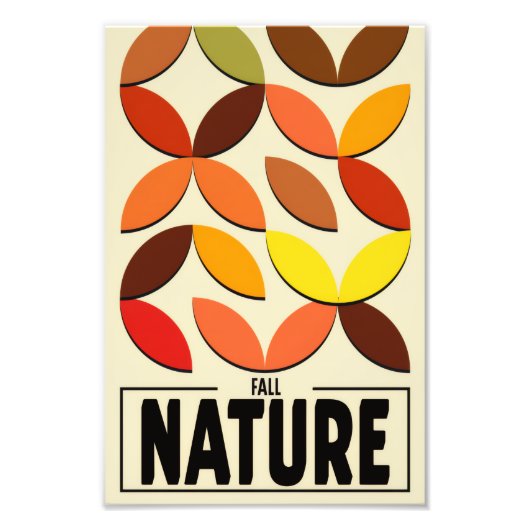 Minimalist Nature Poster – Fall Botanic Wall Art フォトプリント (正面)