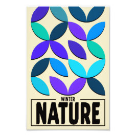 Minimalist Nature Poster – Winter Botanic Wall Art フォトプリント