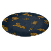 Minimalist Navy & Antique Gold Egyptian Pattern カッティングボード (角)