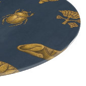 Minimalist Navy & Antique Gold Egyptian Pattern カッティングボード (角)