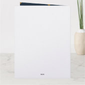 Minimalist Navy & Antique Gold Egyptian Pattern カード (裏面)