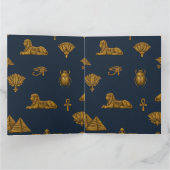 Minimalist Navy & Antique Gold Egyptian Pattern カード (内部)