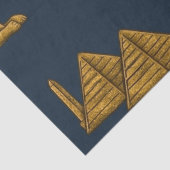 Minimalist Navy & Antique Gold Egyptian Pattern 薄葉紙 (詳細)