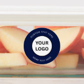 Minimalist Navy Blue Custom Business Logo Labels ラベル (貼付)