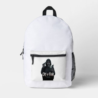 Minimalist Navy Blue Graphic Backpack プリントバックパック