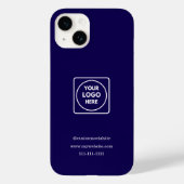 Minimalist Navy Blue Logo iphone case Case-Mate iPhoneケース (裏面)