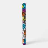 Minimalist Neon Scribble Doodle iPhone 16 case  16ケース (左側面)