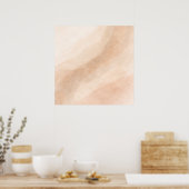 Minimalist Neutral Abstract Wall Art – Beige Organ ポスター (キッチン)