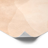 Minimalist Neutral Abstract Wall Art – Beige Organ ポスター (角)