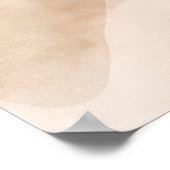 Minimalist Neutral Abstract Wall Art Poster – Beig ポスター (角)