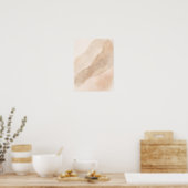 Minimalist Neutral Abstract Wall Art Poster – Beig ポスター (キッチン)