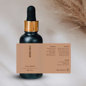 Minimalist Neutral Beige 2oz Dropper Bottle Label ラベル