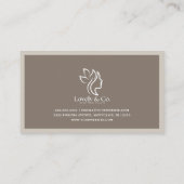 Minimalist Neutral Beige Beauty Loyalty Card  ロイヤリティカード (裏面)