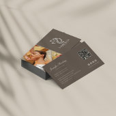 Minimalist Neutral Beige Beauty QR code  名刺