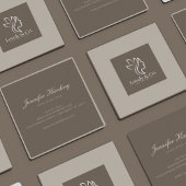 Minimalist Neutral Beige Beauty Square  スクエア名刺