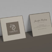 Minimalist Neutral Beige Beauty Square  スクエア名刺