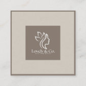 Minimalist Neutral Beige Beauty Square  スクエア名刺 (裏面)