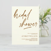 Minimalist Neutral Bridal Shower Invitation 招待状 (スタンド正面)