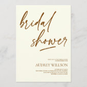 Minimalist Neutral Bridal Shower Invitation 招待状 (正面)