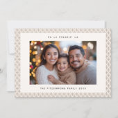 Minimalist Neutral Nordic Photo Christmas Card シーズンカード (正面)