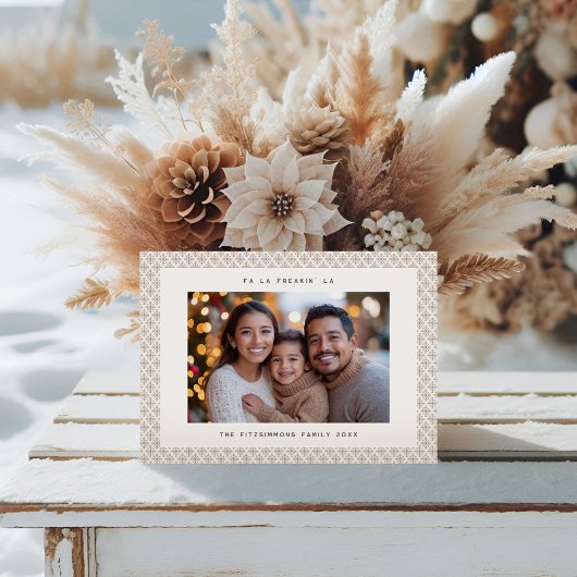 Minimalist Neutral Nordic Photo Christmas Card シーズンカード