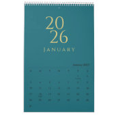 Minimalist Neutral Tones Wall Calendar カレンダー (1月 2027)