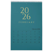 Minimalist Neutral Tones Wall Calendar カレンダー (2月 2026)